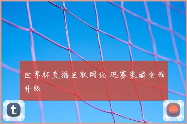 世界杯直播互联网化 观赛渠道全面升级